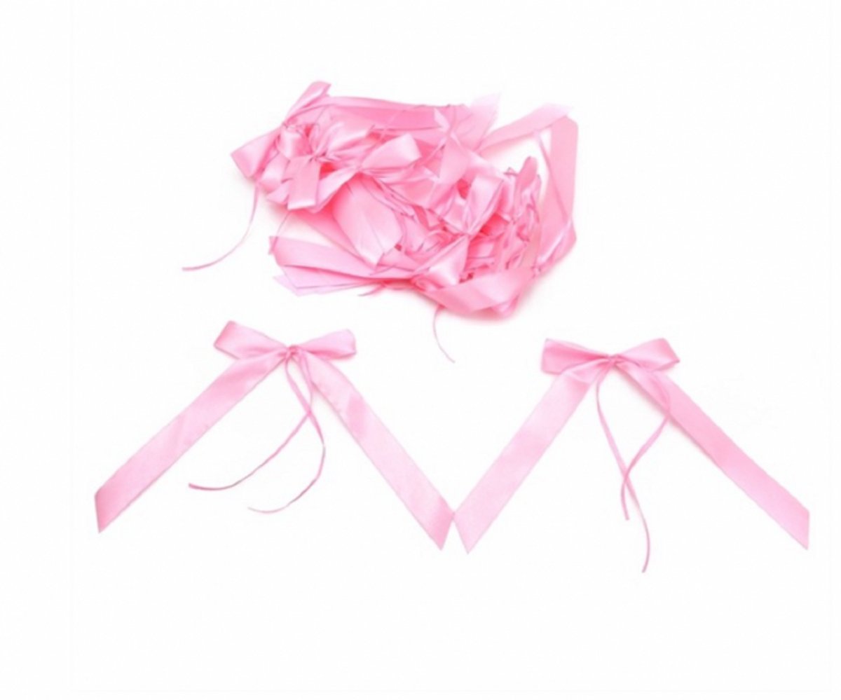 10 Autolinten Roze- Trouwen - Charme Bijoux