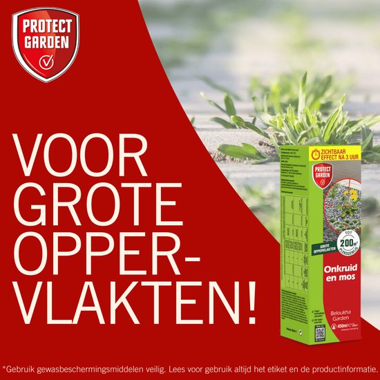 Protect Garden Beloukha Garden Onkruidbestrijder - 450 ml - Onkruid en Mos Bestrijdingsmiddel - Binnen 3 uur Resultaat - Hoog geconcentreerd — afbeelding 4