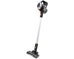 Nedis - Draadloze Steelstofzuiger - 130W - HEPA - LED Borstel - Oranje/Zwart