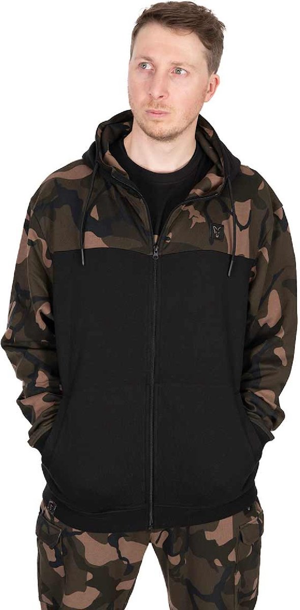 Fox LW Camo Split Zip Hoody XX-Large Zwart