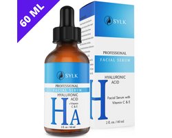 Sylk Hyaluronzuur Serum met Vitamine C & E | Gezichtsmasker | Anti Aging | Anti Rimpel | Gezicht Serum | Gezichtsverzorging | 60 ml