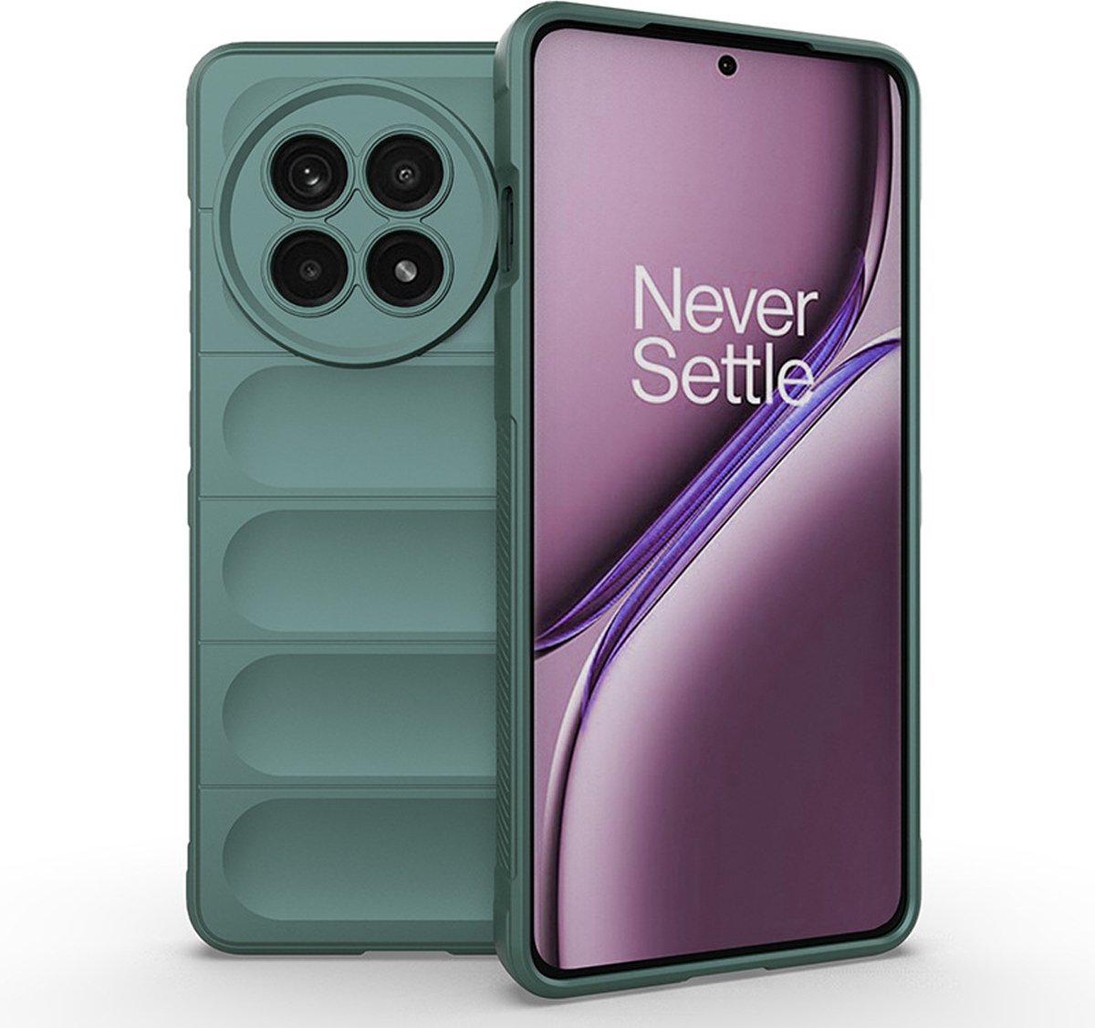 MobyDefend Hoesje - Geschikt voor OnePlus 13R - TPU Gripcase - Groen