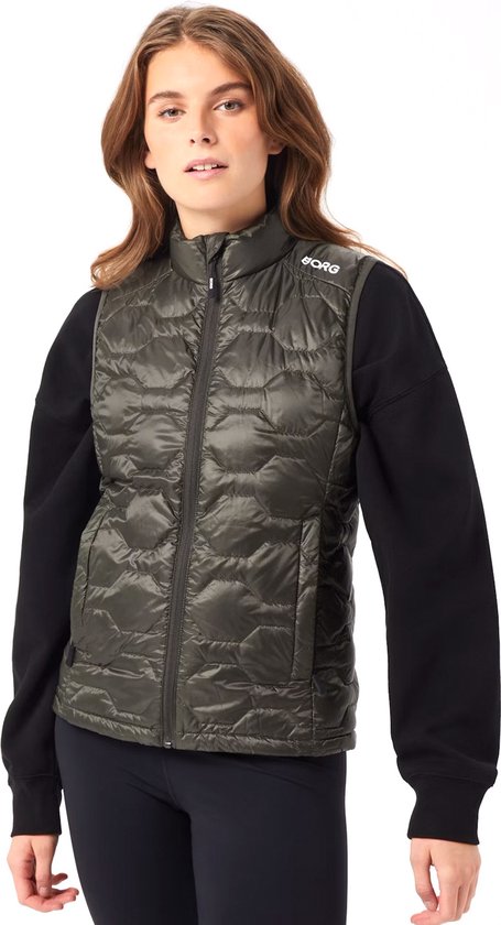 Handcess Damesvest met korte mouw imitatiebont mouwloos jas winter warme jas buitenkleding voor lente, herfst en winter, Wit Bruin, L Handcess Damesvest met korte mouw imitatiebont mouwloos jas winter warme jas buitenkleding voor lente, herfst en winter, Wit Bruin, L