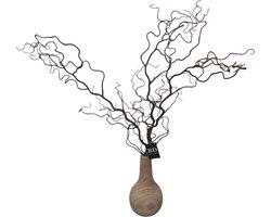 Bellatio Design Kronkelhazelaar kunst paastak groot - 3 stelen - 87 cm - paasdecoratie kunsttakken