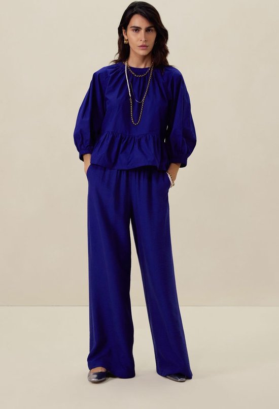 Sissy-Boy - Top bleu foncé à volant