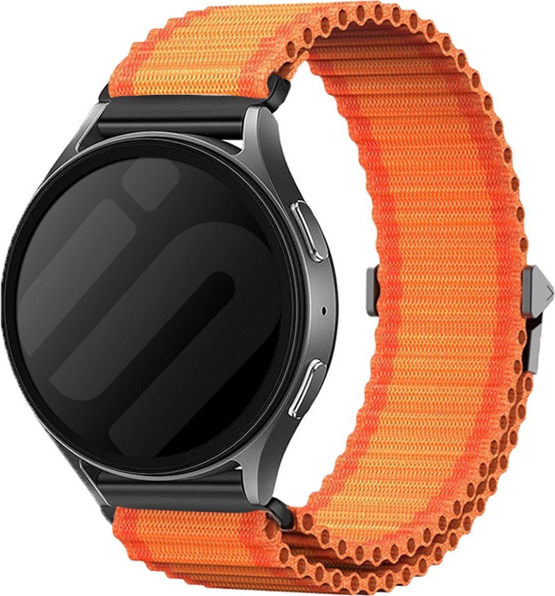 Strap-it 22mm outdoor nylon bandje geschikt voor Samsung Galaxy Watch 3 45mm / Galaxy Watch 46mm / Gear S3 Classic & Frontier - Polar Vantage M / M2 / V3 / Grit X - Garmin Vivoactive 4 (oranje)