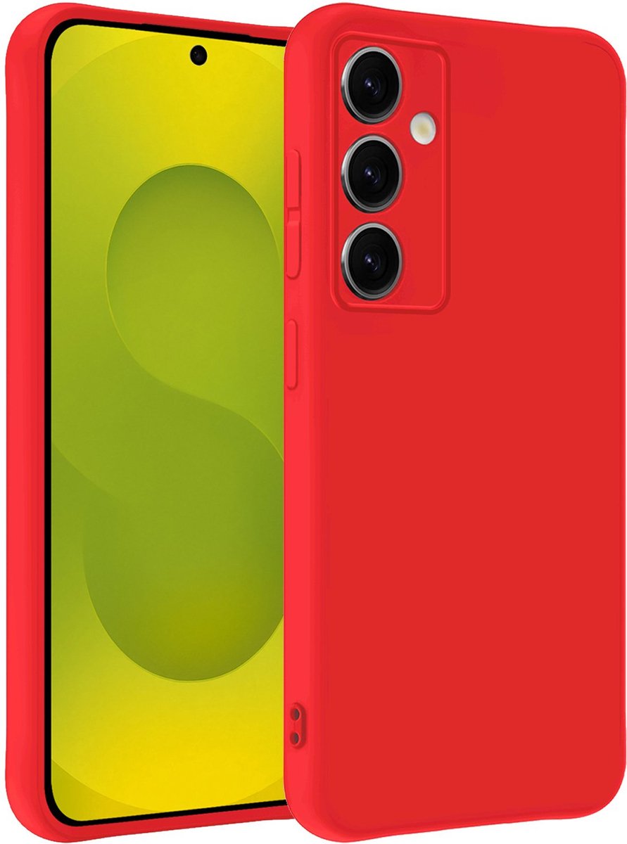 Hoesje - Geschikt voor Samsung Galaxy S25 Plus - Sterk & Shockproof - Hoes Cover - Siliconen Case - Telefoonhoesjes - Rood