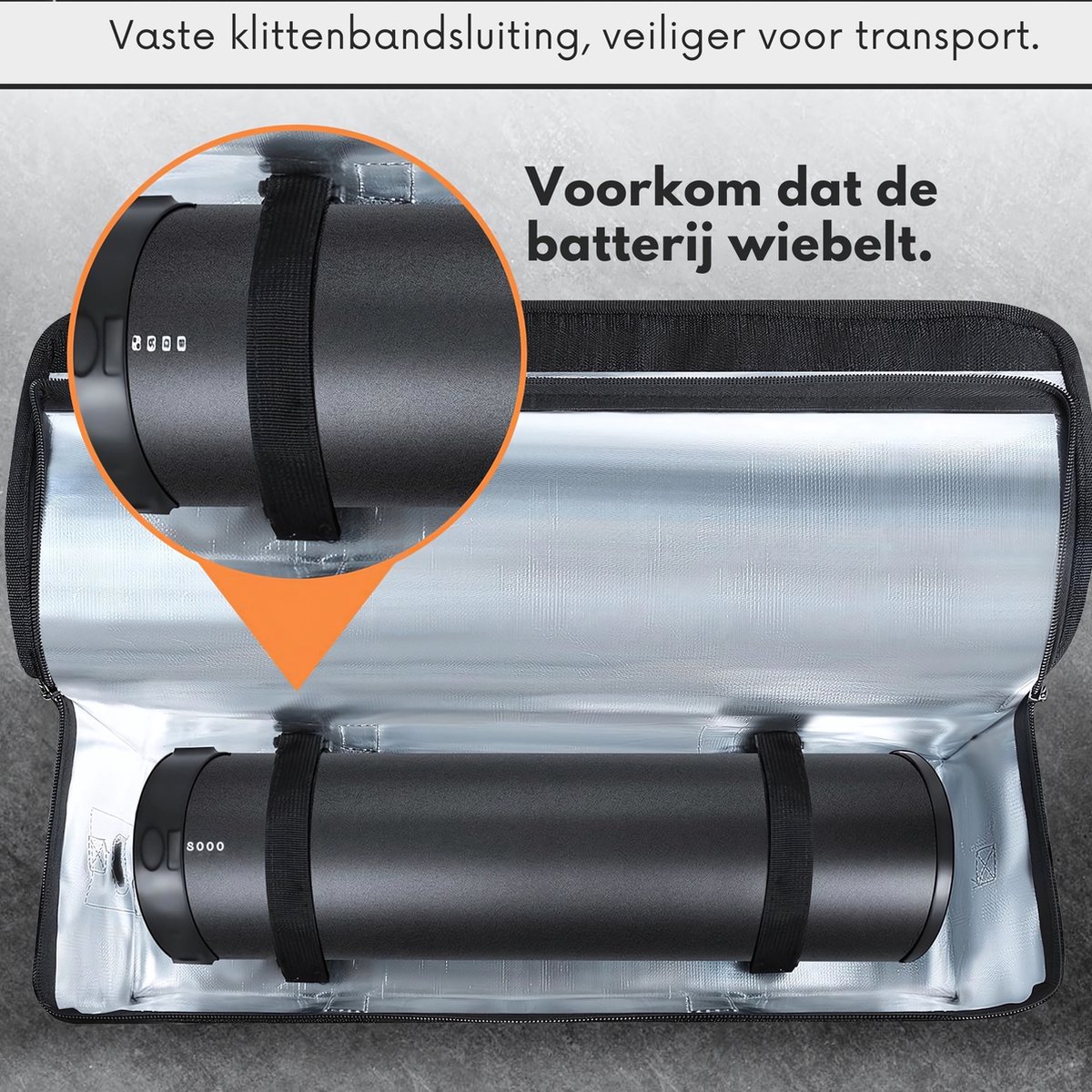 WIYETY 2 stuks e-bike accutas, accutas, vuurvast tot 1000 °C, waterdicht en explosiebestendig, Lipo Safe Bag voor opslag, transport, opladen voor opslag, transport en opladen