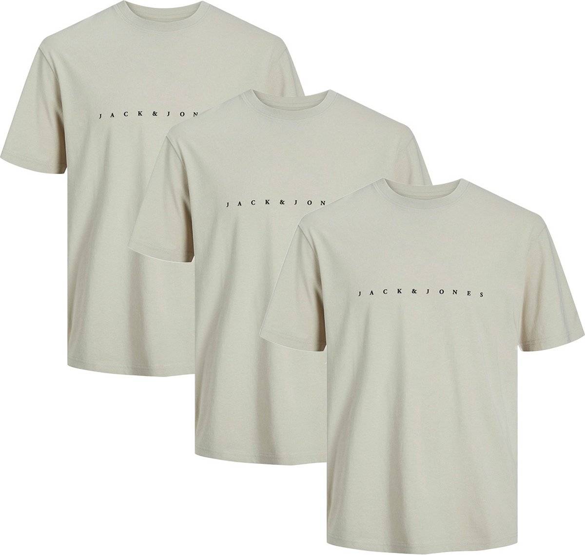 Jack & Jones Heren t-shirt 3 pack Star JJ