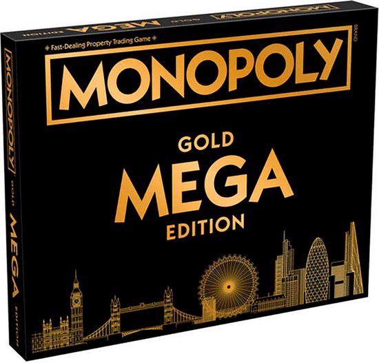 Winning Moves Monopoly - Bordspel - Mega Gold - Engels