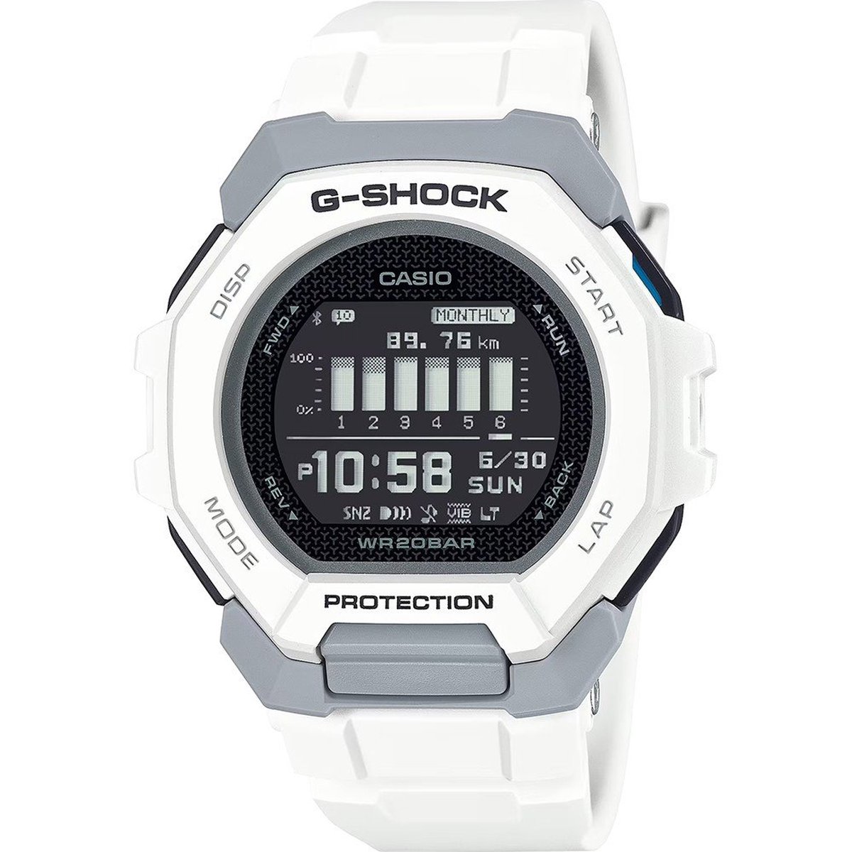 Casio G-Shock G-Squad GBD-300-7ER Horloge - Kunststof - Wit - Ø 46 mm
