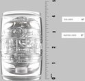 Transparante masturbator met schaalverdeling. Totale lengte 11,2 cm, inleglengte 8,9 cm.