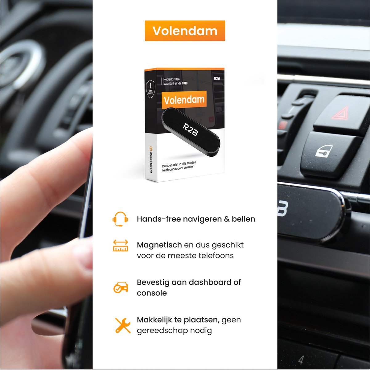 R2B Magnetische Telefoonhouder Auto - Dashboard/Console - Telefoonhouders Auto - Gsm Houder Auto - Mobiel Houder Auto - Autohouder - Telefoon Houder Magneet - Auto Telefoonhouder - Phone Holder Car – foto 7