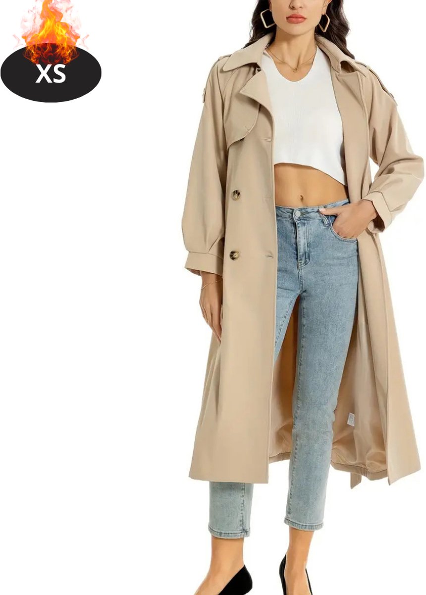 Bovista Mantel Dames Tussenmantel Jas Mantelpakje Trenchcoat Overjas Overcoat Winter Creme