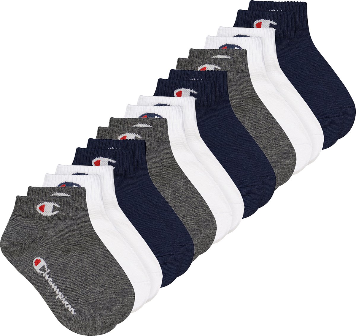 SOKKEN 9 paar Champion Quarter sokken 46 Unisex sneaker korte sokken Marineblauw