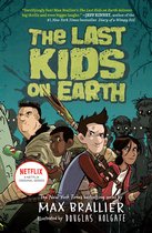 Boekomslag van 'The Last Kids on Earth' met Jack Sullivan en vrienden die vechten tegen zombies. Inclusief Netflix-logo.