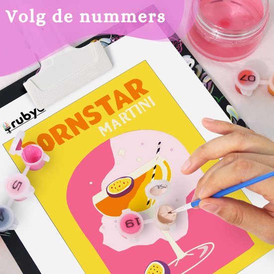 6 Mini Paintings - Italiaanse zomer Cocktail set | Schilder op nummers – Schilder Op Nummers