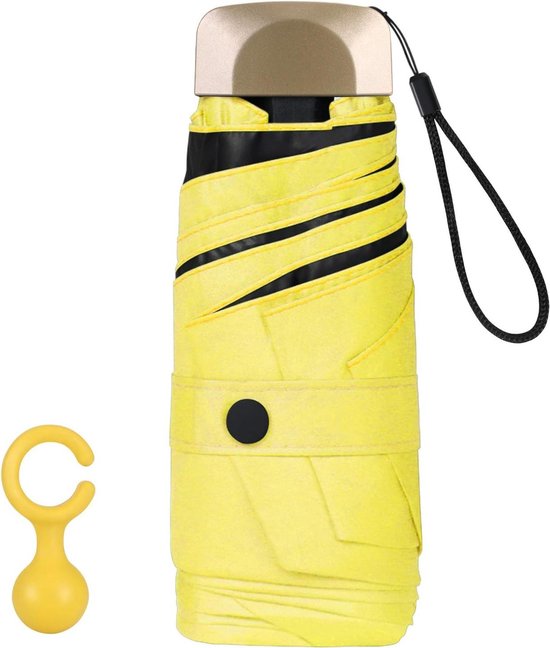 Ancuioyz Umbrella Mini - draagbaar compact voor dames en heren, lichtgewicht voor regen of zonneschijn, reisvriendelijke zonwering, Hemelsblauw, 18Cm X 5Cm
