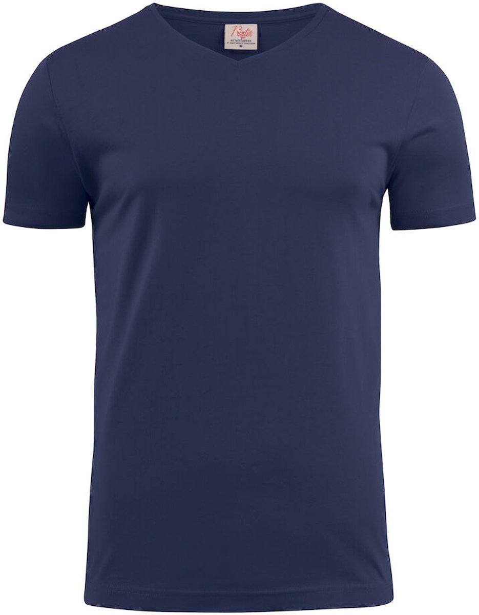 Printer T-shirt Heavy V-hals Man 2264024 Marine - Maat 4XL