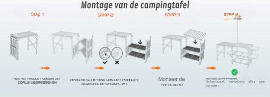 Avec évier - Cuisine de camping pliable - Table de cuisine - 9,7 KG - 126 cm x 46 cm x 81 cm
