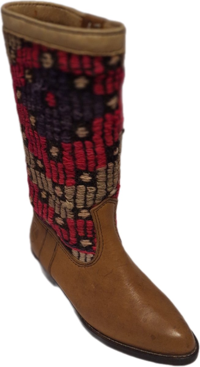 KIBOOTS-CASUALLAARS- MET BLANKET SCHACHT Camel