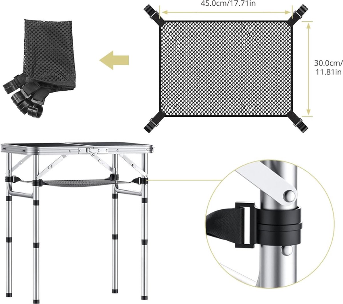 Bo camp camping picknicktafel bamboe inklapbaar - Te Velde