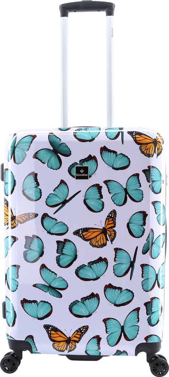 Saxoline Harde Koffer / Trolley / Reiskoffer - 66 cm (Medium) - Springful Print - Bedrukt / Medium