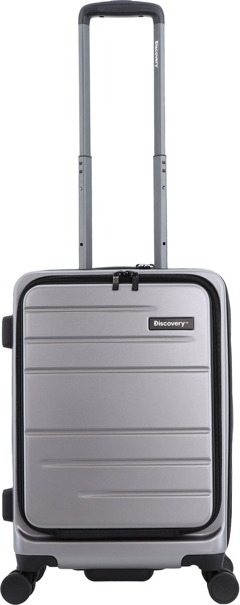 Discovery - Patrol | Harde Handbagage Koffer / Trolley / Reiskoffer - (55cm) Small - Zilver - Zilver / Small