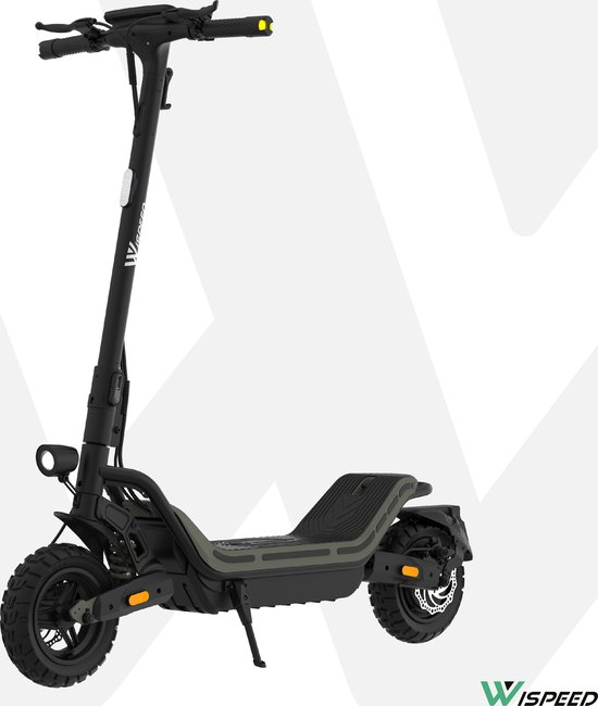 Wispeed - SuvPilot 480 - Elektrische step - Off Road Model - Krachtige 900WMotor - Snelheid tot 25km/h - Bereik tot 60km - Kaki