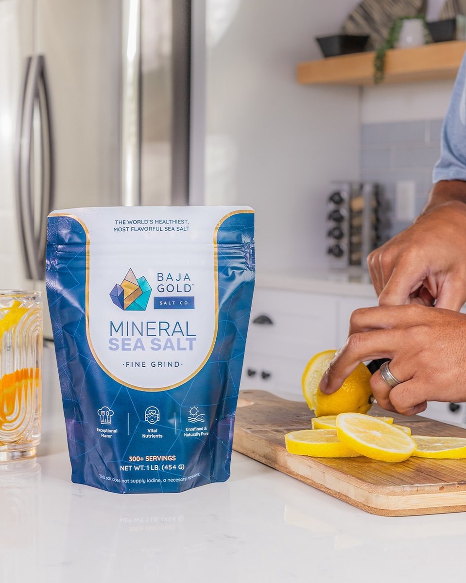 Baja Gold Sea Salt - mineraal zeezout voor gerechten en hydratatie - 454 gram