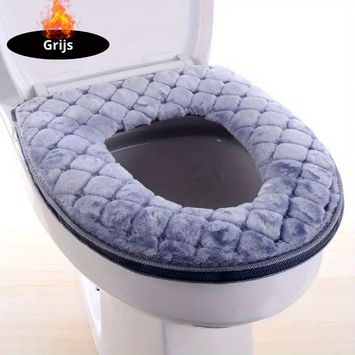 Livano Wasbare Toiletbril Cover - Wc Bril Hoes - Toiletbril - Wc Deksel - Toiletafdekking - Verwarmde Wc Bril - Grijs