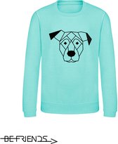 Be Friends Sweater - Hond - Vrouwen - Mint groen - Maat XL