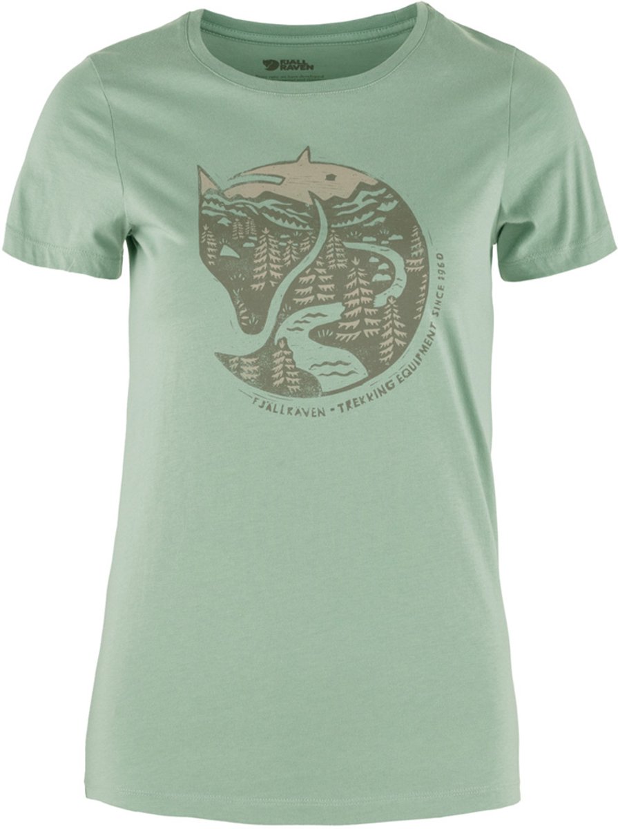 Fjällräven Arctic Fox T-shirt Met Korte Mouwen Groen M Vrouw