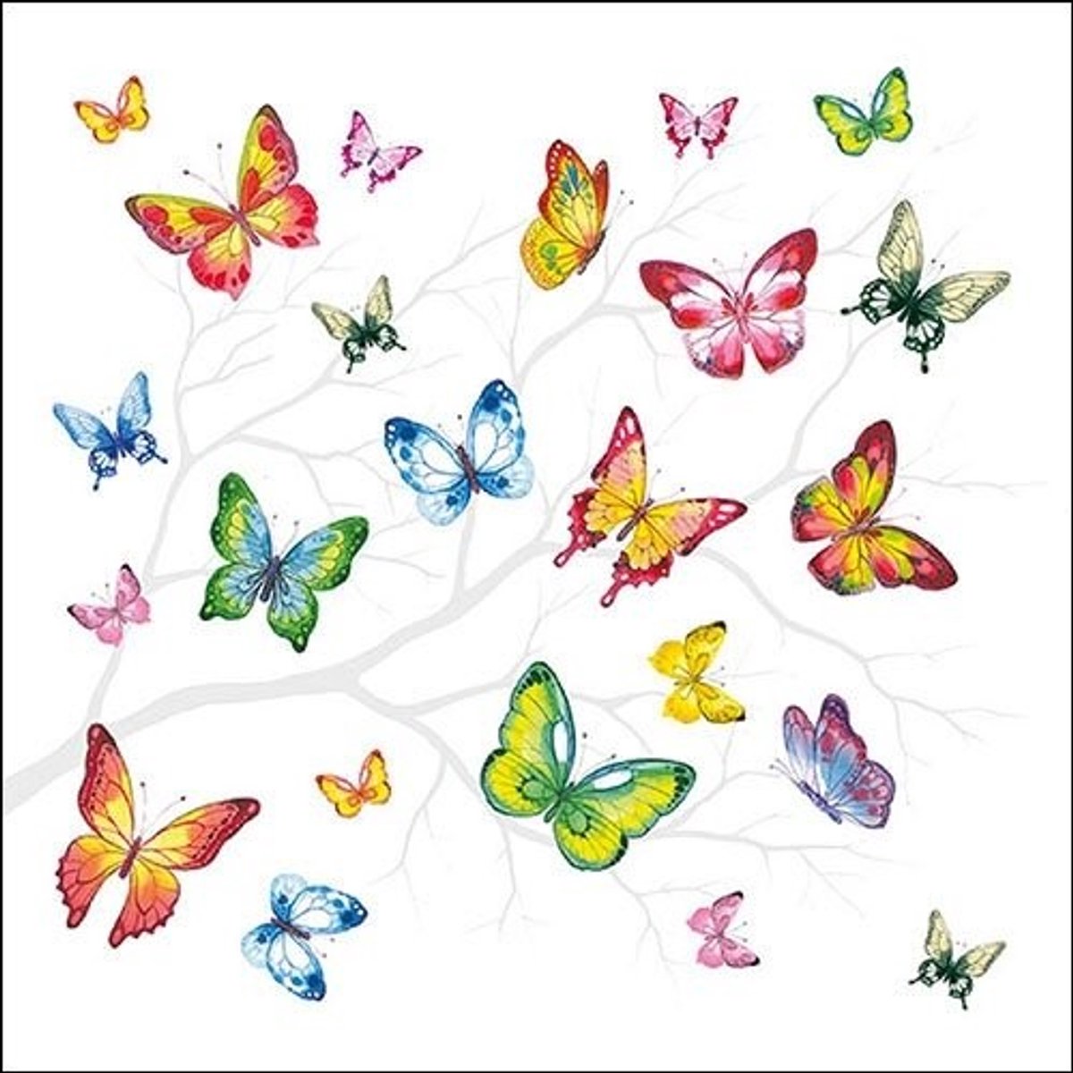 Ambiente - Lunch servetten - Colourful Butterflies