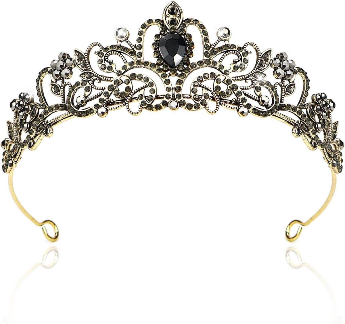 Tiara voor dames - Kristallen kroon voor de bruid - Strass kroon voor speciale gelegenheden