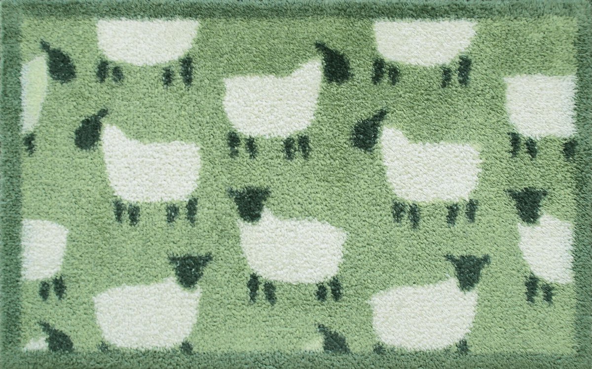 Kleen-Tex Turtle Wasbare Deurmat - Flock Green - 40 x 60cm