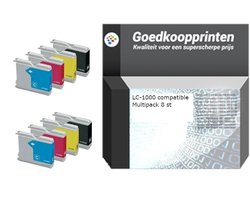 Brother LC-1000 Multipack inkt cartridges (set 8x) - Huismerk