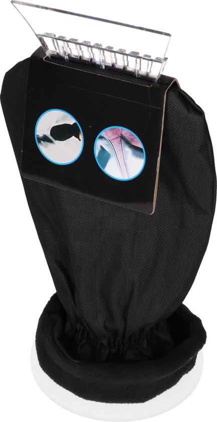 Grattoir à glace - Grattoir pour voiture - Grattoir à glace pour voiture - Grattoir à vitre - Grattoir à vitre - Grattoir à glace avec gant - Protège contre le froid ! - Noir