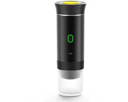 Draagbaar Koffiezetapparaat voor Onderweg - Draadloos voor in de Auto - 60ml - 12 Volt - Espresso - Nespresso - Dolce Gusto - Capsule Koffie - Gemalen Koffie - Cups - Oplaadbaar - Draagbare Koffiemachine - Zwart