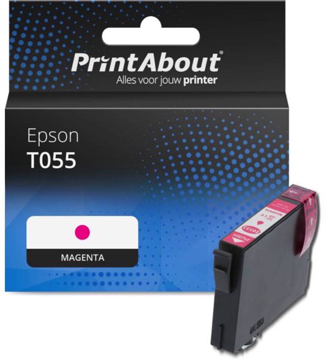 PrintAbout huismerk Inktcartridge T055 (C13T055340) Magenta geschikt voor Epson