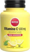 Roter Vitamine C 500mg Hooggedoseerd - Hoge dosering vitamine C ter ondersteuning van je weerstand - 50 kauwtabletten met citroensmaak