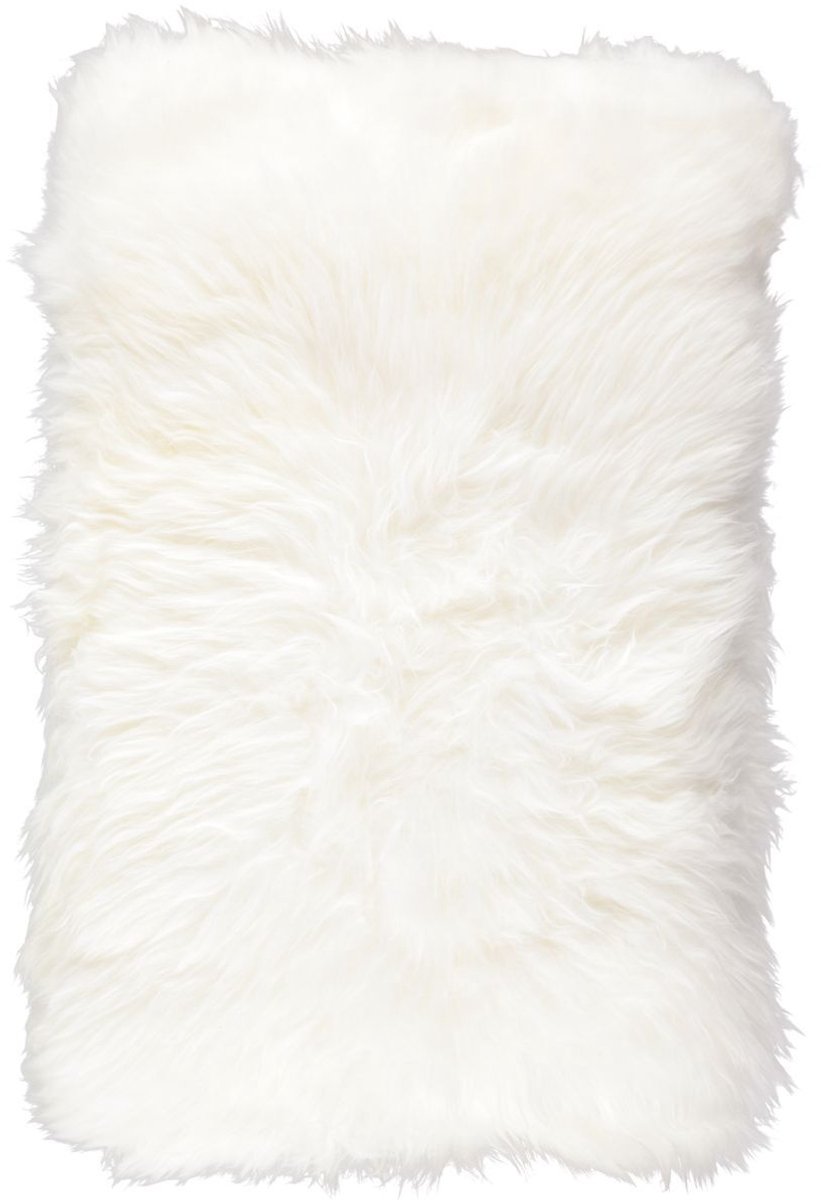 Sheepskin House Langharig Schapenvacht Kussen - 40x60 cm Ivory