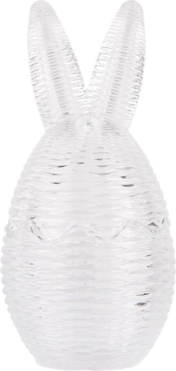Clayre & Eef Glazen potje Ei Ø 8x17 cm Transparant Glas
