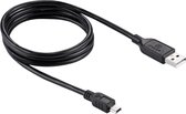 Mini USB male naar USB male kabel oplader adapter voor o.a. GoPro 4 / 3+ / 3 | Zwart | 1M