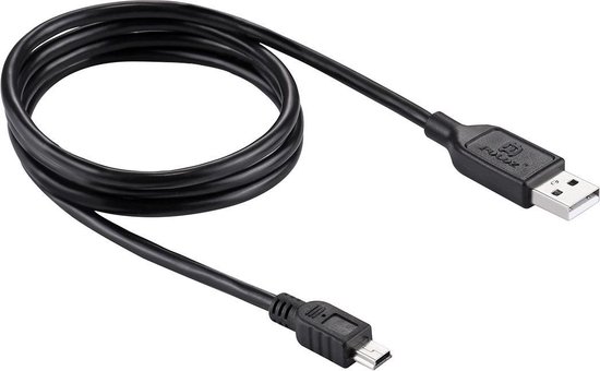 Mini USB male naar USB male kabel oplader adapter voor o.a. GoPro 4 / 3+ /  3 | Zwart | 1M | bol.com