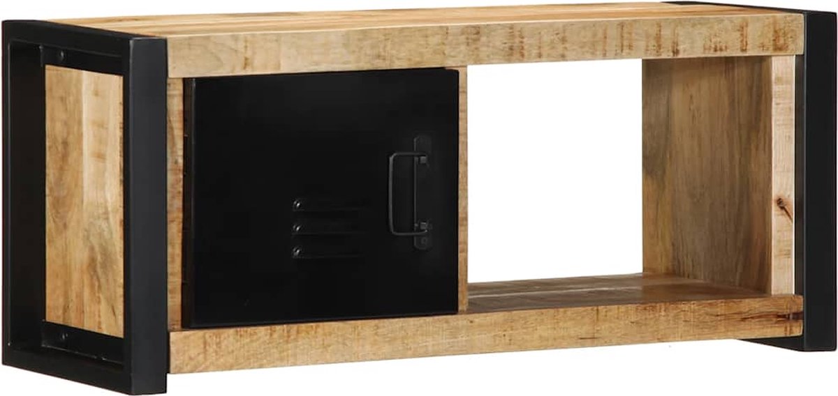 vidaXL - Tv-meubel - 80x30x35 - cm - massief - ruw - mangohout