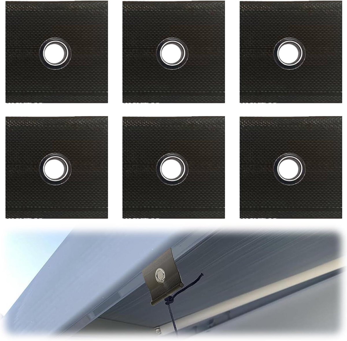 6 stuks luifelklemmen voor keder rail - accessoires voor camper en caravan