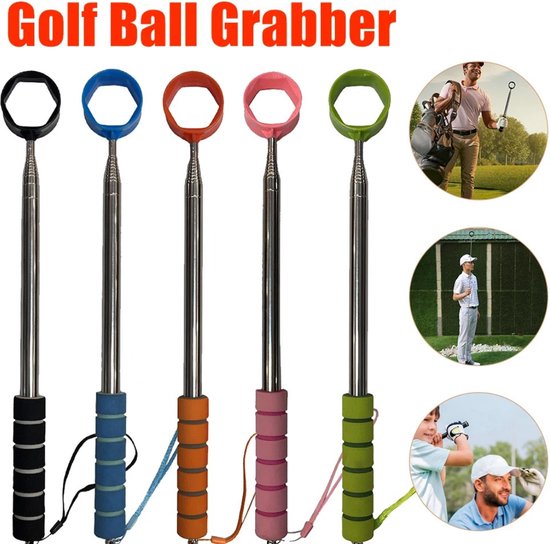 Livano Golfbalhengel - Golfhengel - Uitschuifbaar - Ball Retriever - Golf Accessoires - Roze van Merkloos — afbeelding 2