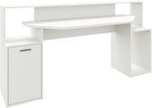 Bureau Theo Wit - 180x60cm - Avec rangement - Hauteur 92,5 cm - Avec tiroirs