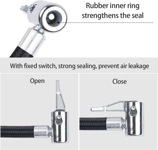 Ventielverlengset 24 cm - Bandenpomp Slang met 2x 8 mm Autoventiel Adapter voor Auto, Fiets en Motorfiets — afbeelding 4
